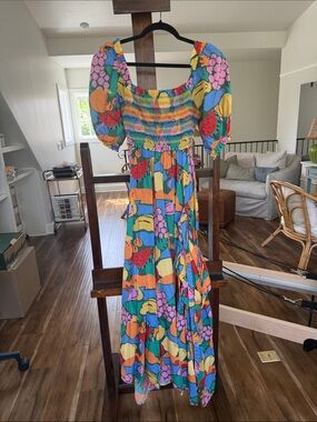 farm rio stitched garden floral maxi dress FARM Rio Full Garden Pink Maxi Dress